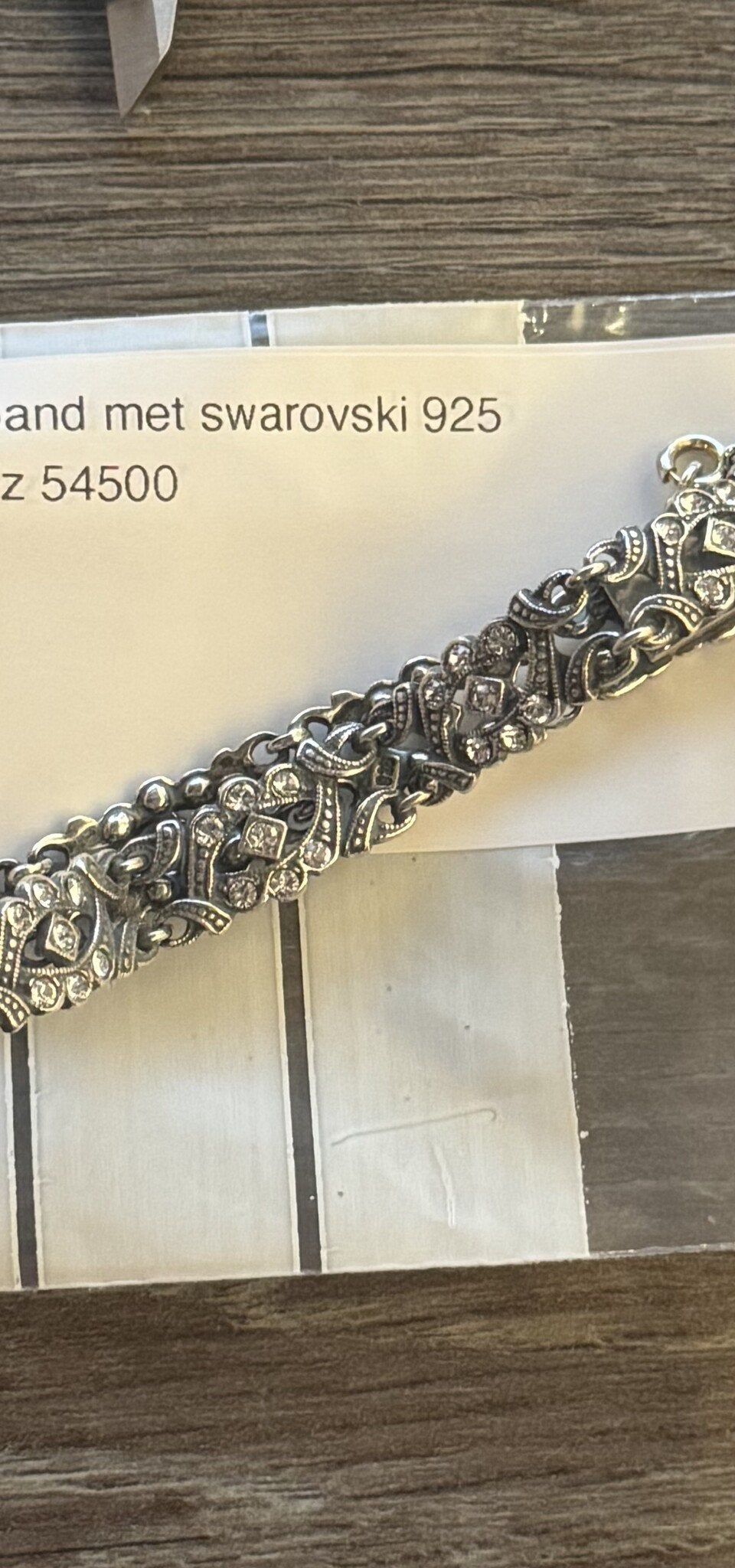 Vintage Sterling Silver Bracelet with Swarovski